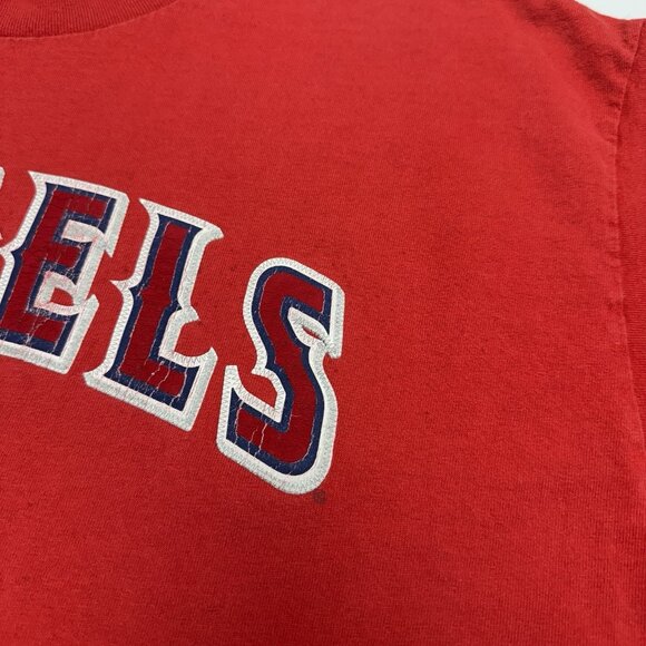 Vintage Anaheim Angels T Shirt Mens XL Red Los Angeles Lee Sport Y2K - Picture 4 of 10